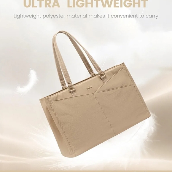 Elegant Beige Women's Tote Bag - Picture 8 of 9